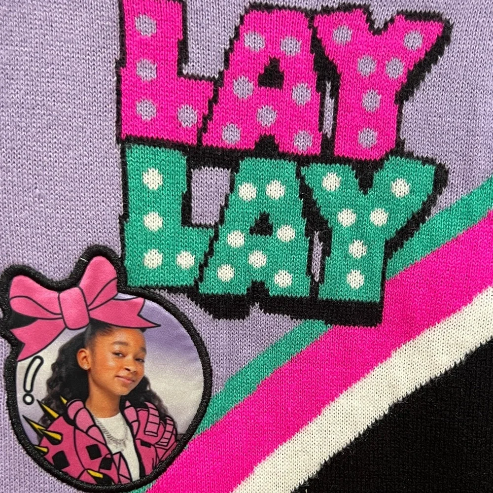 That Girl Lay Lay Color Graphic sweater Dress size small (6-8x)
